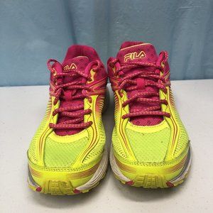 Fila Womens Cool Max 5SR21161-718 Size 9.5 Pink/yellow Textile Running Shoes